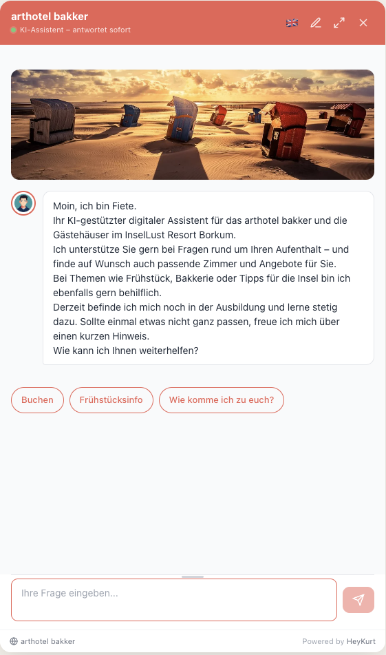 Eigener Name, eigenes Titelbild, eigene Farbe und Schnellvorschläge passend zum Haus.